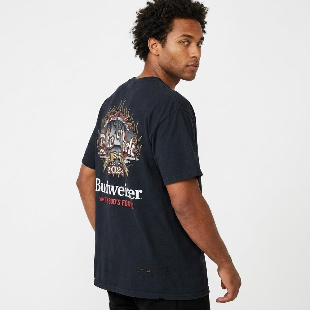 Gildan Black Bike Week Graphic T-Shirt Men Size 2XL